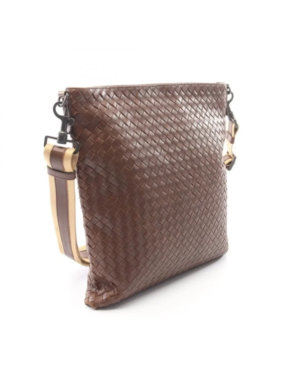 Bottega Veneta Shoulder Bag Intrecciato Brown Leather